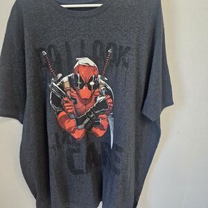 Marvel Deadpool Do I Look Like I Care Black  Short Sleeve T-shirt Sz 3X  T0411